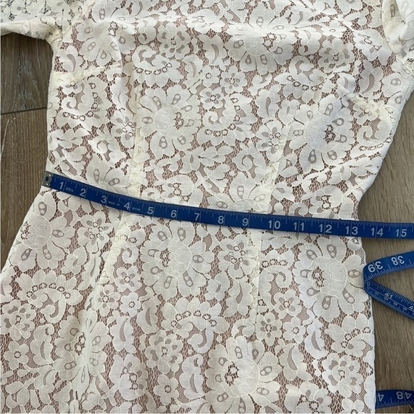 Nasty Gal Lace Overlay Dress Cream - Picture 12 of 13